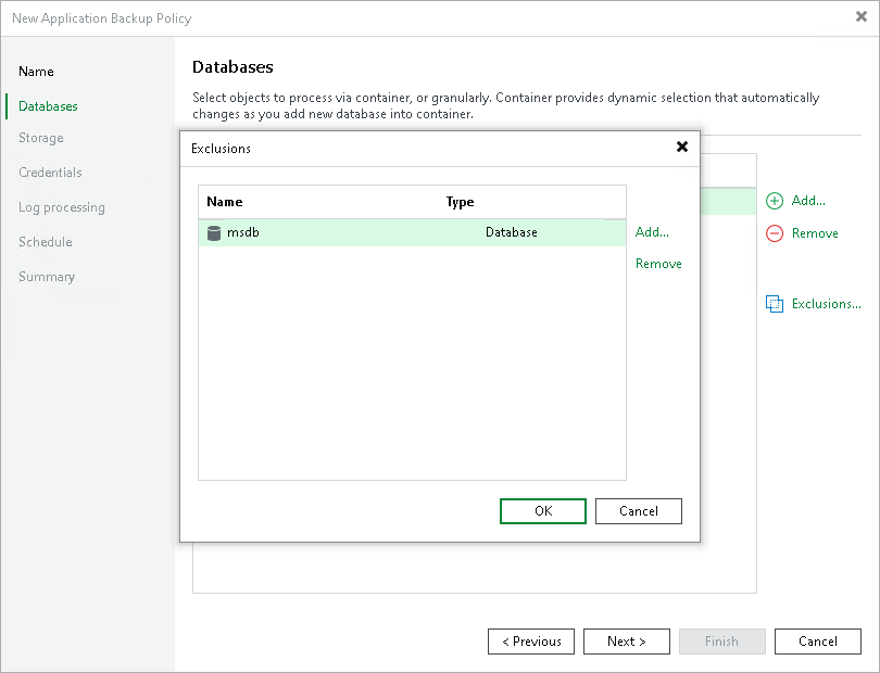 Step 3. Specify Databases