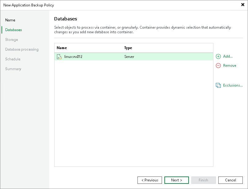 Step 3. Specify Databases