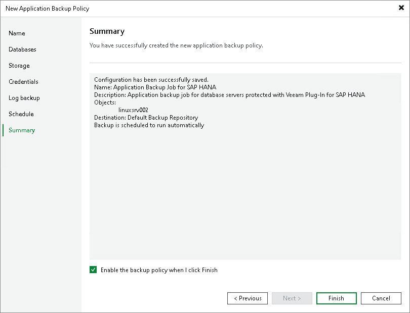 Step 9. Review Policy Settings