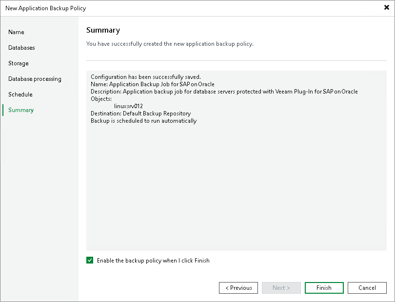 Step 8. Review Policy Settings