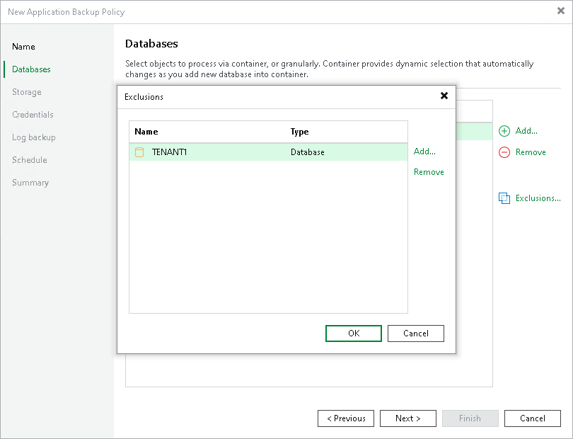 Step 3. Specify Databases