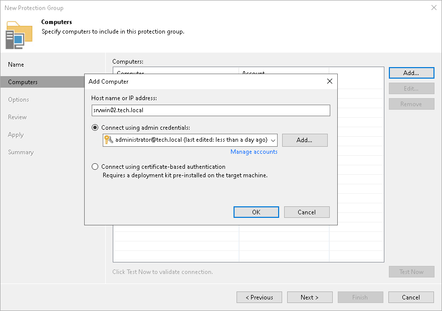 Step 3. Specifying Individual Computers