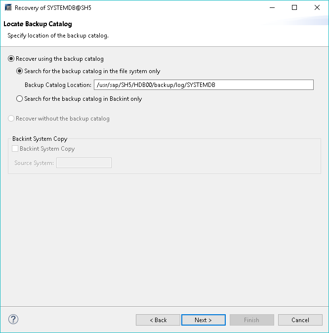 Restoring Databases (SAP HANA Studio)