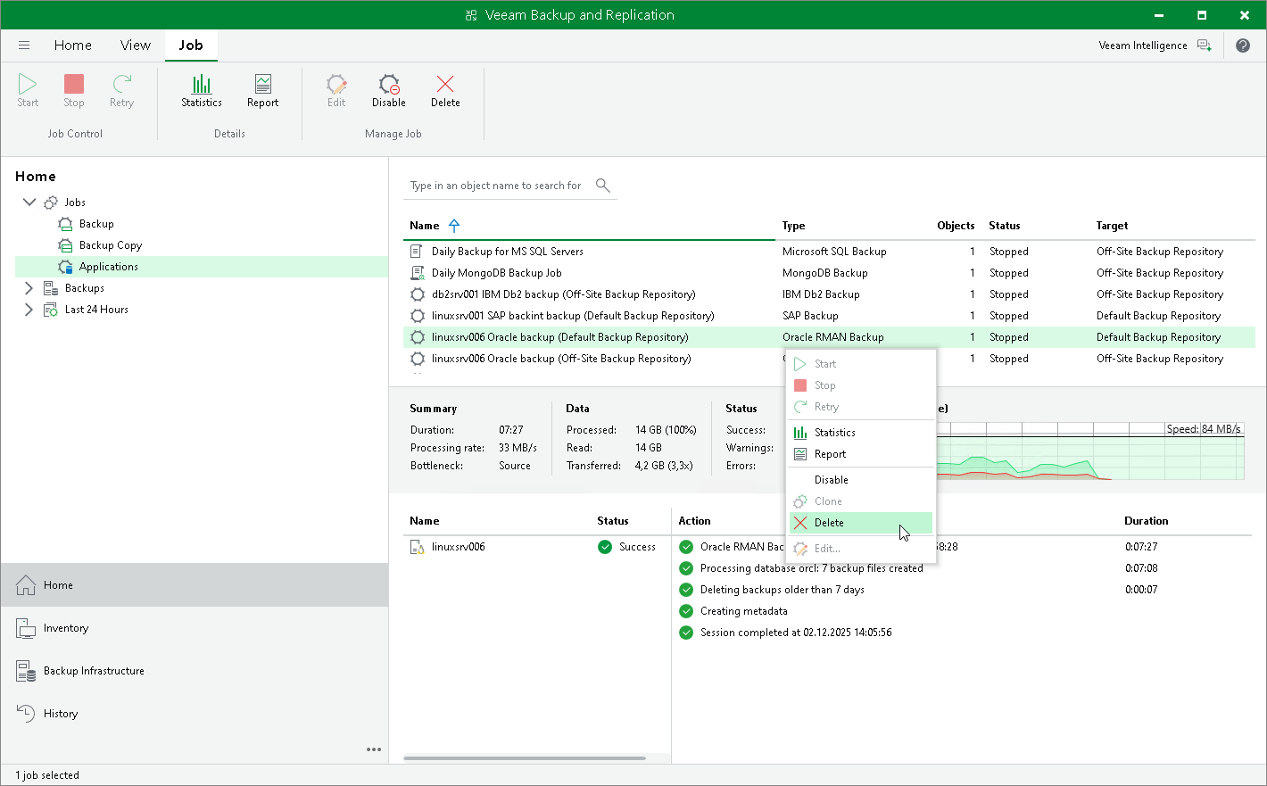 Disable Backup Job