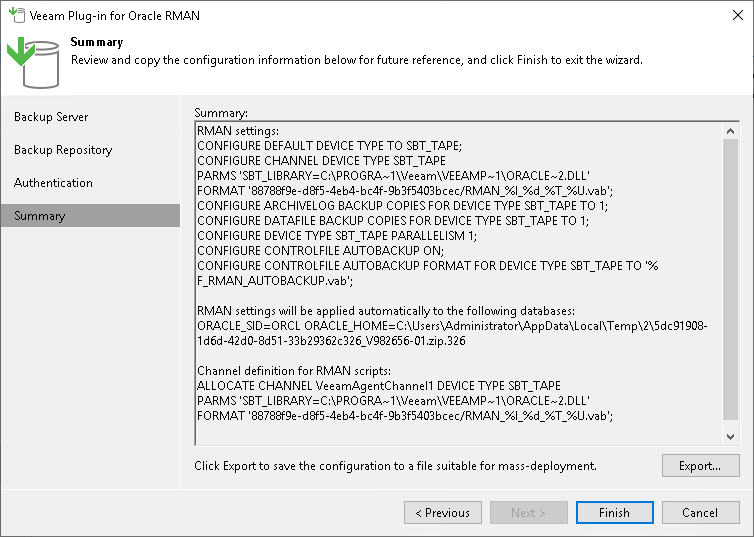Configuring Plug-In on Microsoft Windows