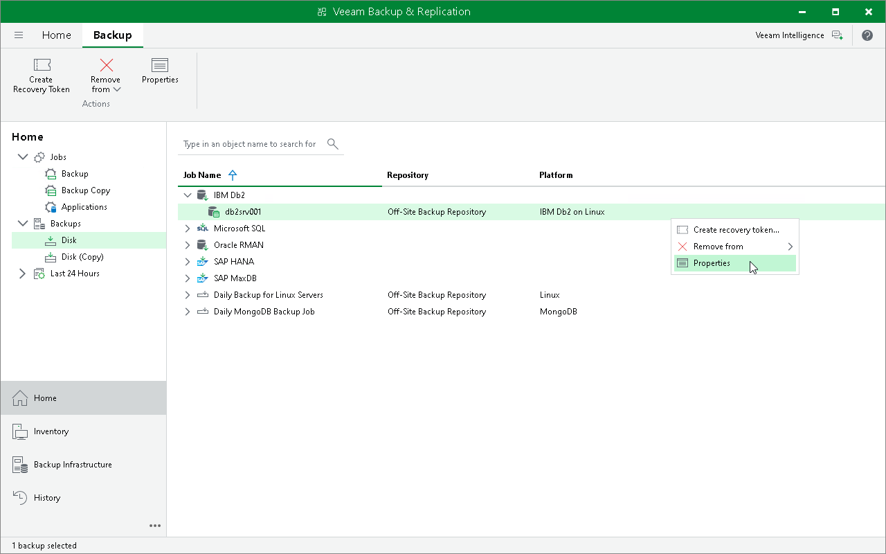 Backup in Veeam Backup & Replication