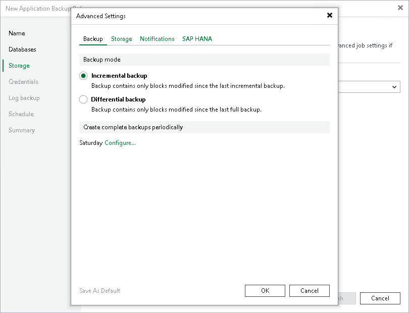 Backup Settings