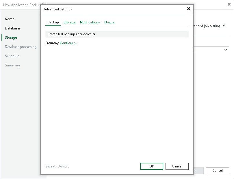 Backup Settings