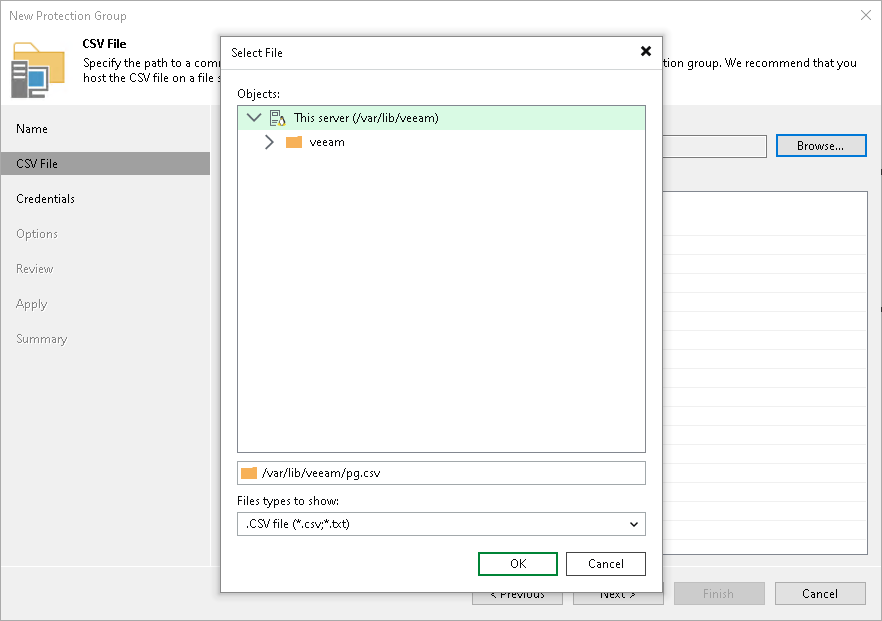 Step 3. Specify CSV File