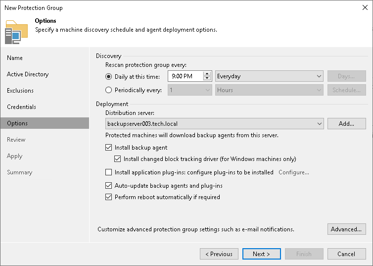 Step 4. Specify Discovery and Deployment Options