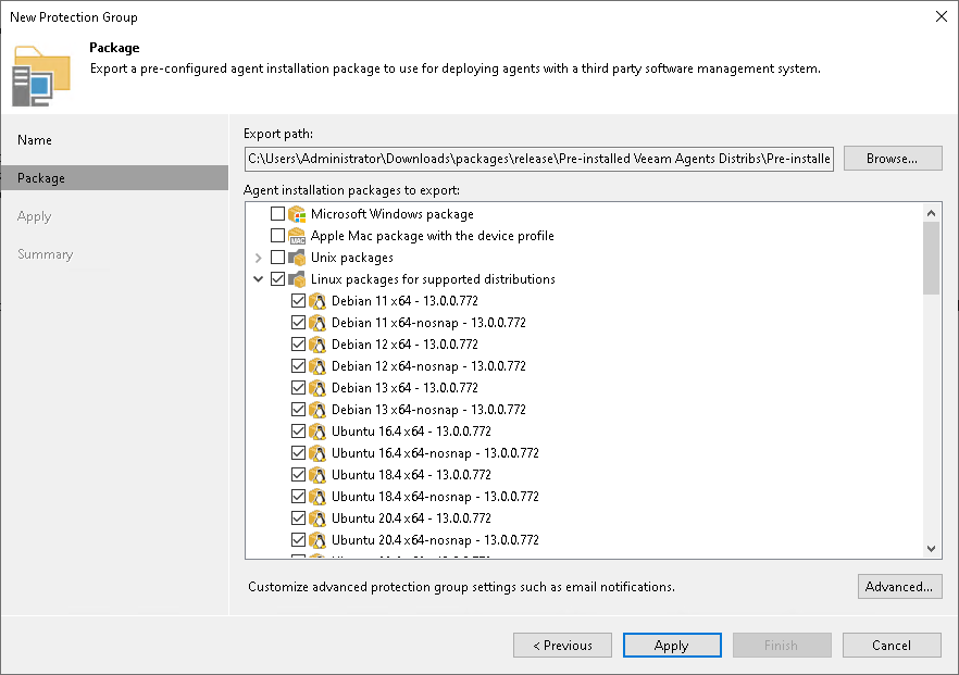 Step 3. Specify Packages