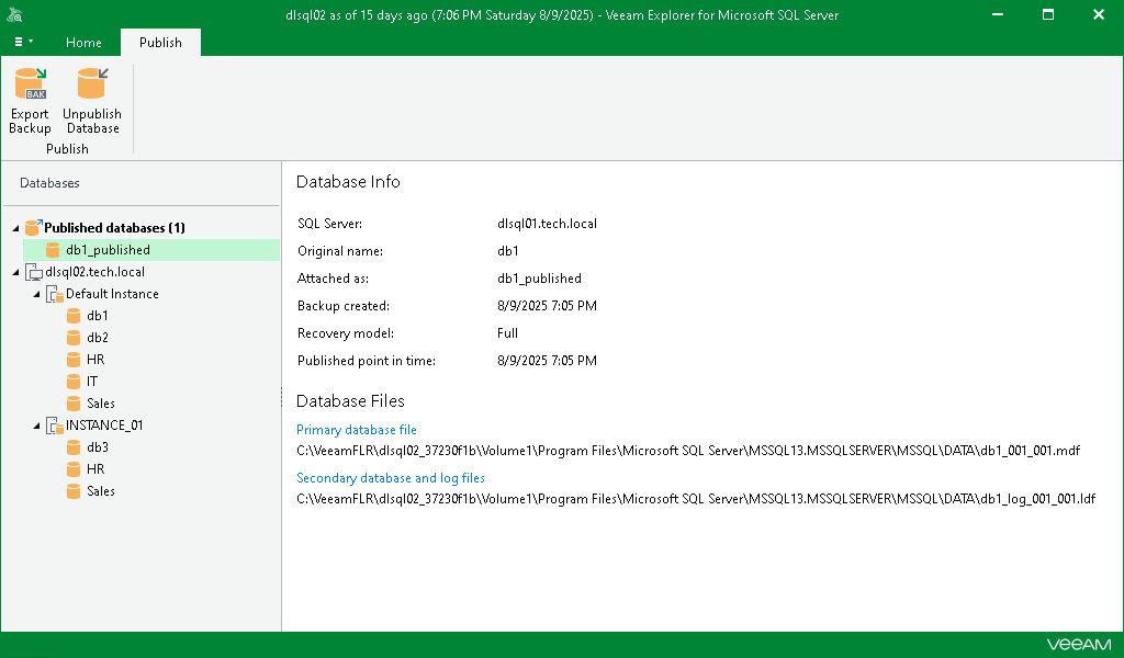 Finding Published Database