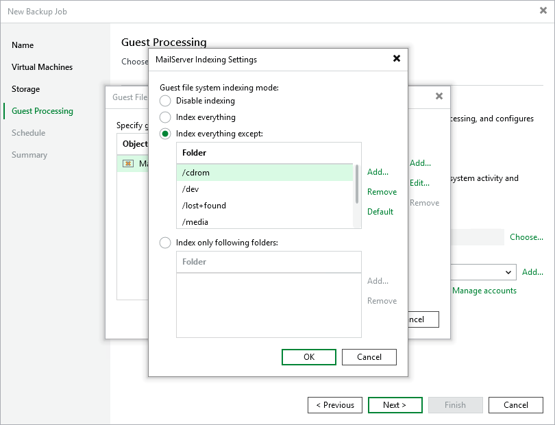 Step 5b. Enable VM Guest OS File Indexing