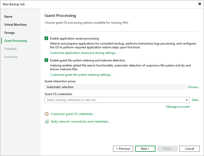 Step 5. Specify Guest Processing Settings