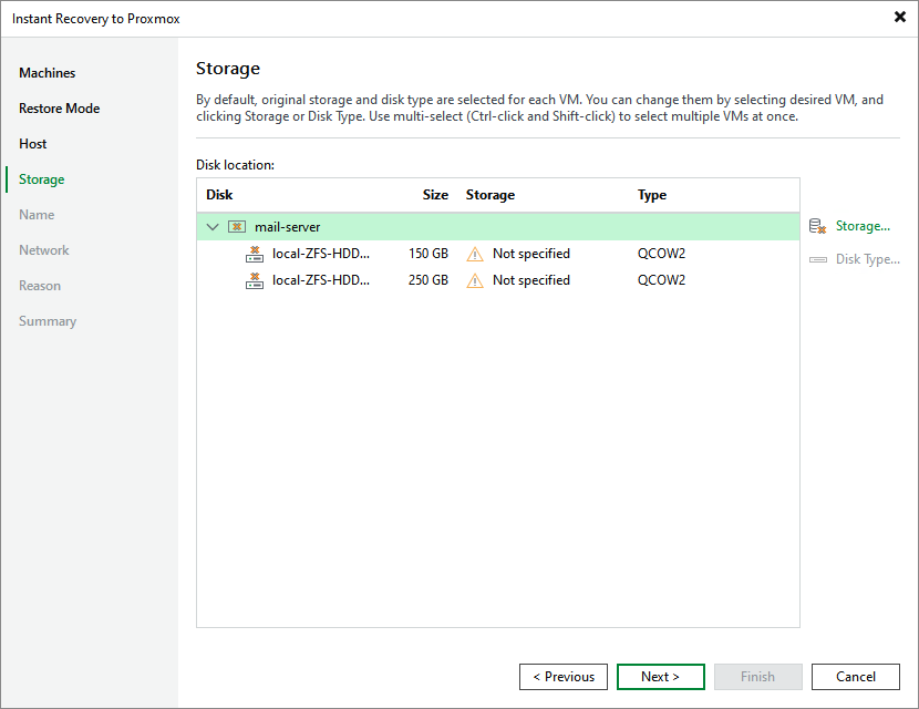 Step 5. Select Storage