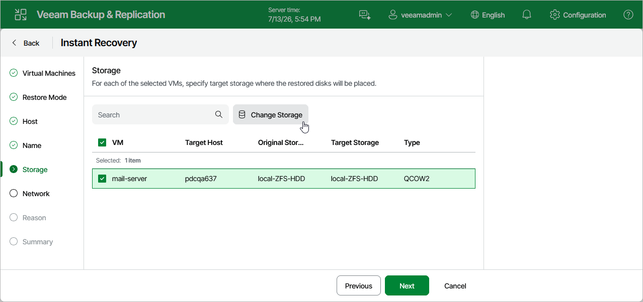 Step 6. Select Storage