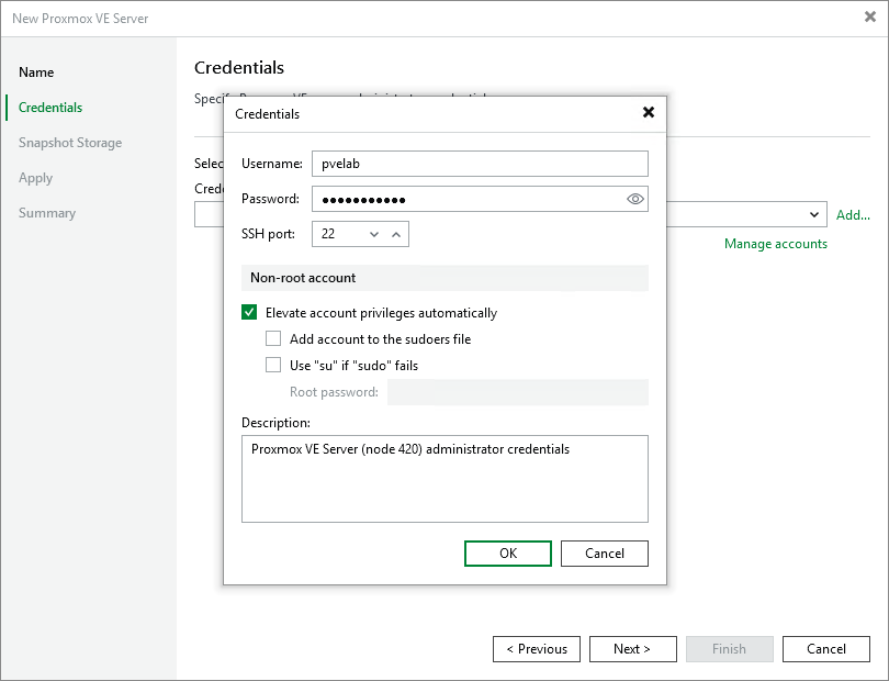 Step 3. Enter Credentials