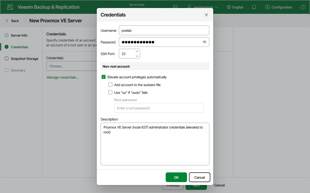 Step 3. Enter Credentials