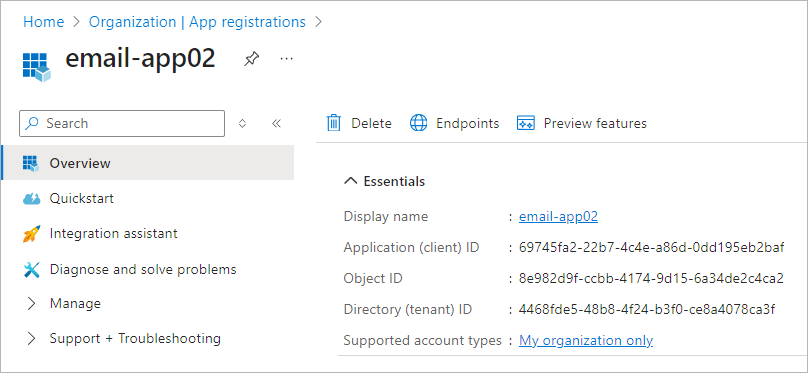 Registering Application in Microsoft Azure Portal