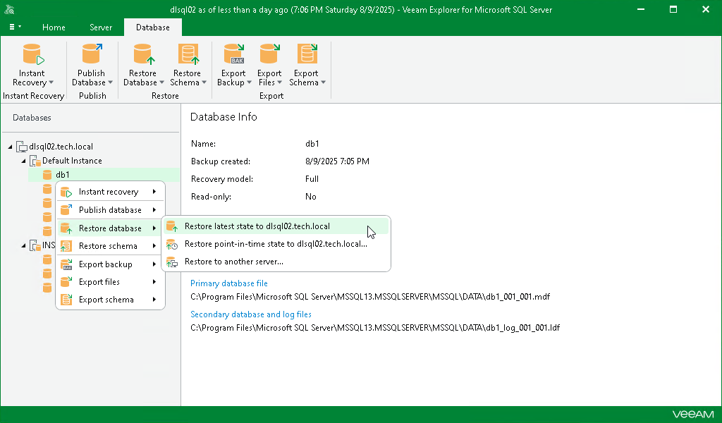 Restoring Latest State