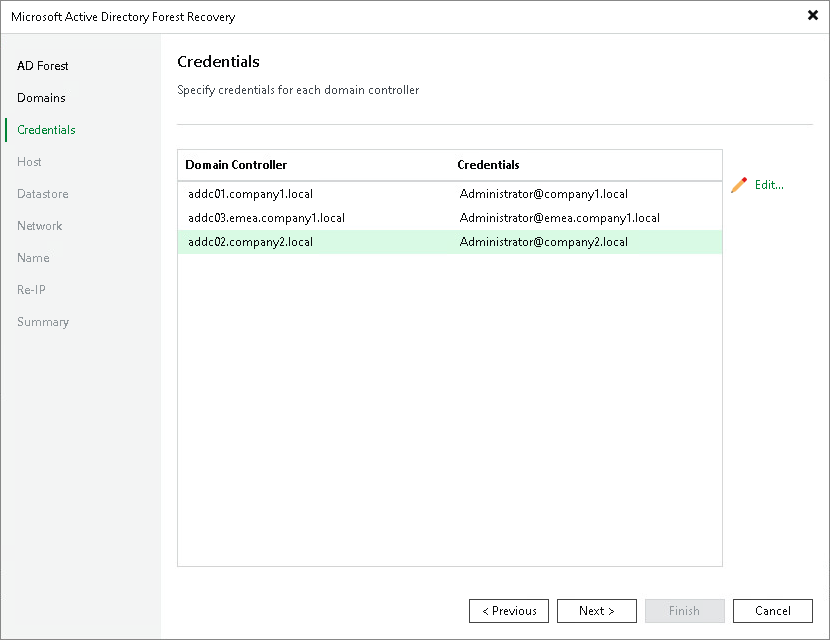 Step 4. Specify Domain Controller Credentials