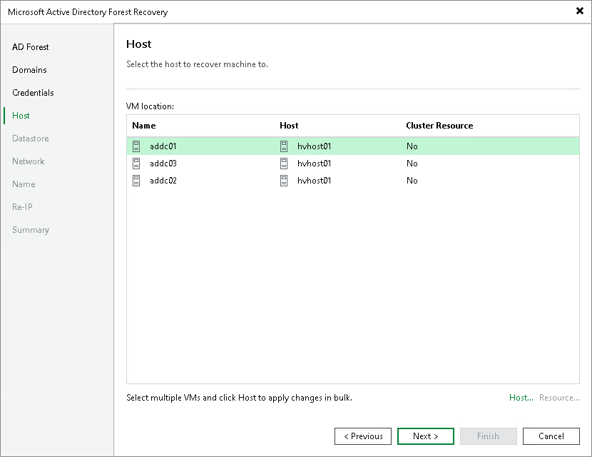 Step 5. Select Hosts