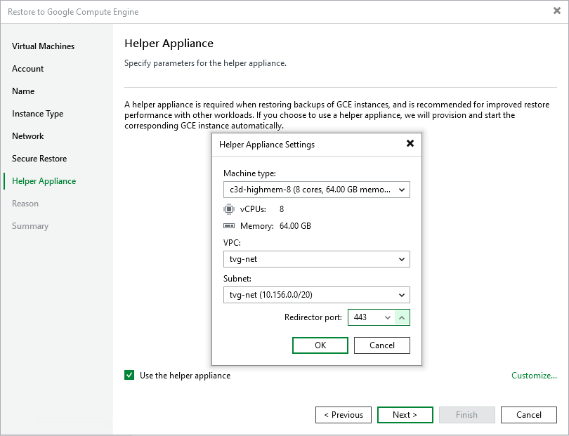 Step 8. Configure Helper Appliance