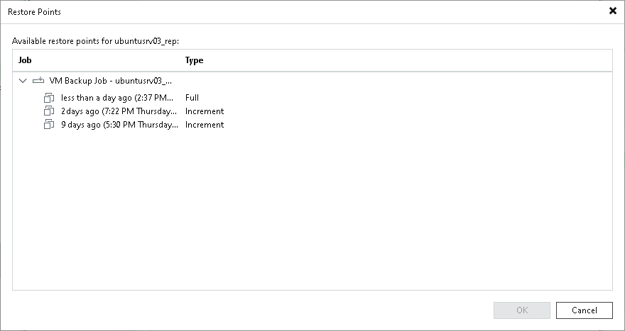 Step 3. Select Restore Point