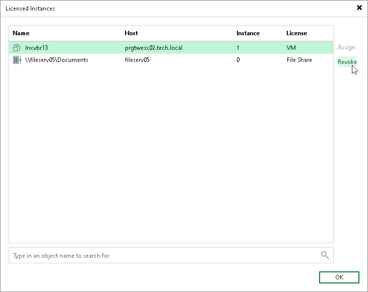 Revoking License Using Console