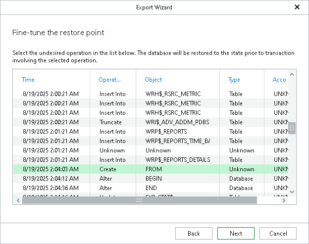 Fine-Tuning Restore Point