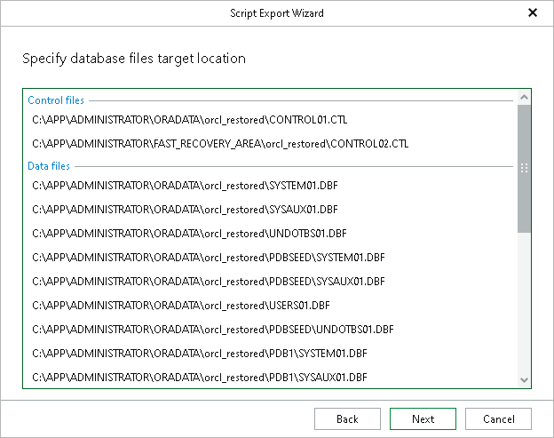 Step 5. Specify Database Files Location