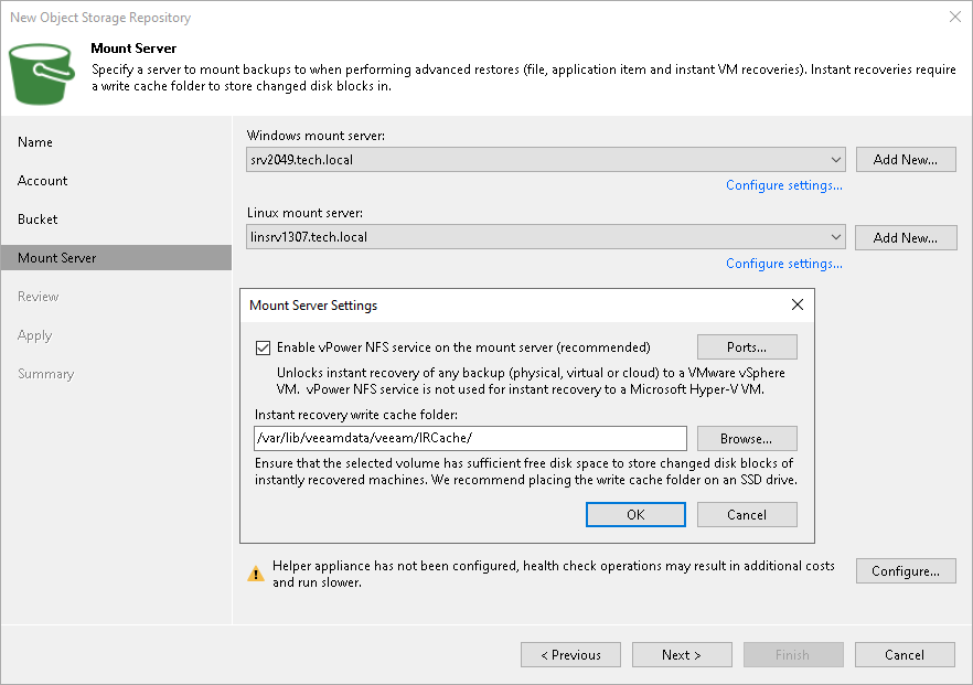 Step 5. Specify Mount Server Settings