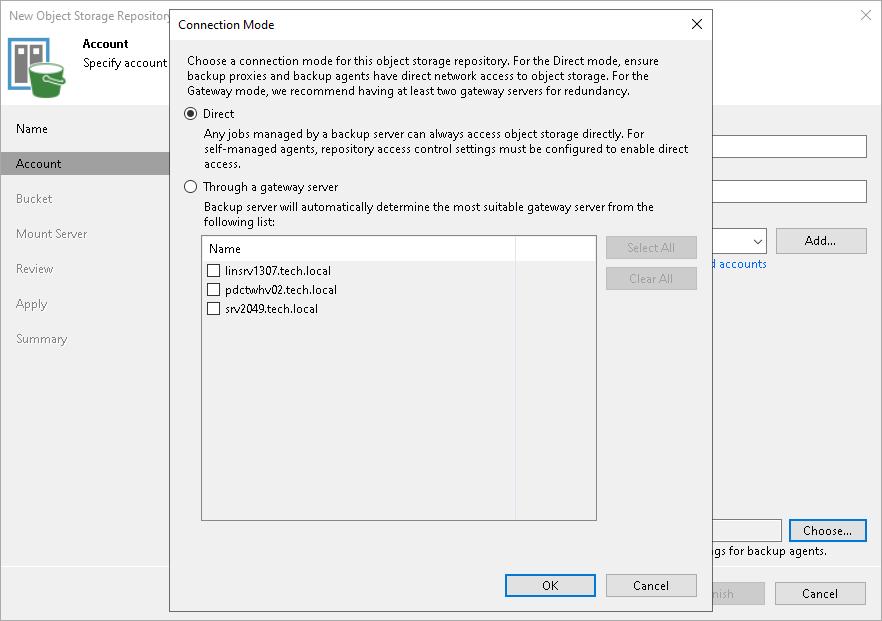 Step 3. Specify Object Storage Account