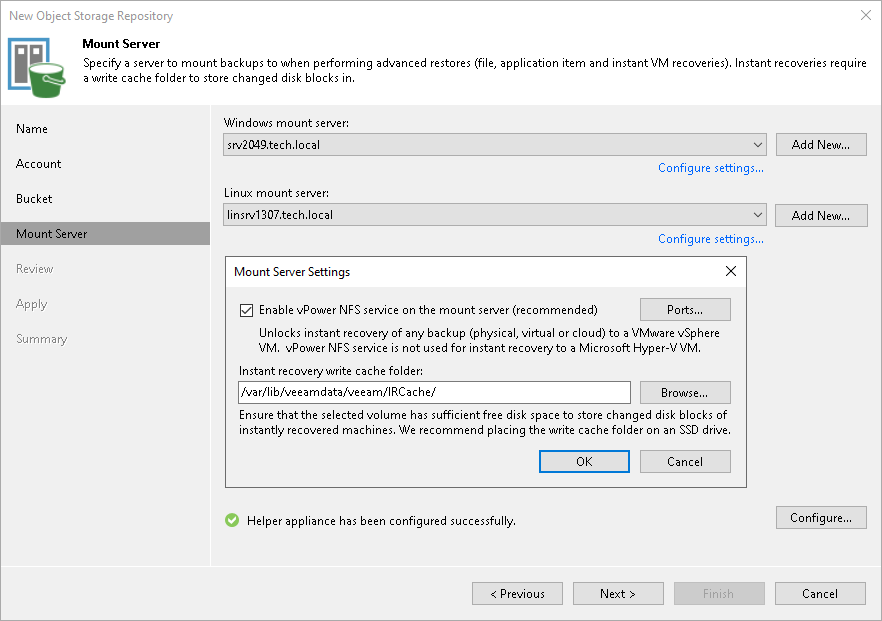 Step 5. Specify Mount Server Settings