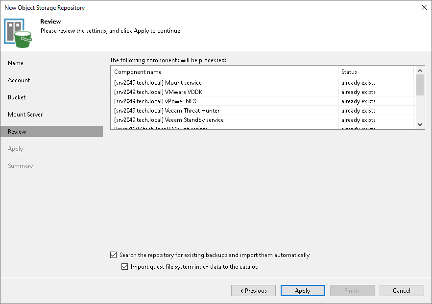 Step 6. Review Components