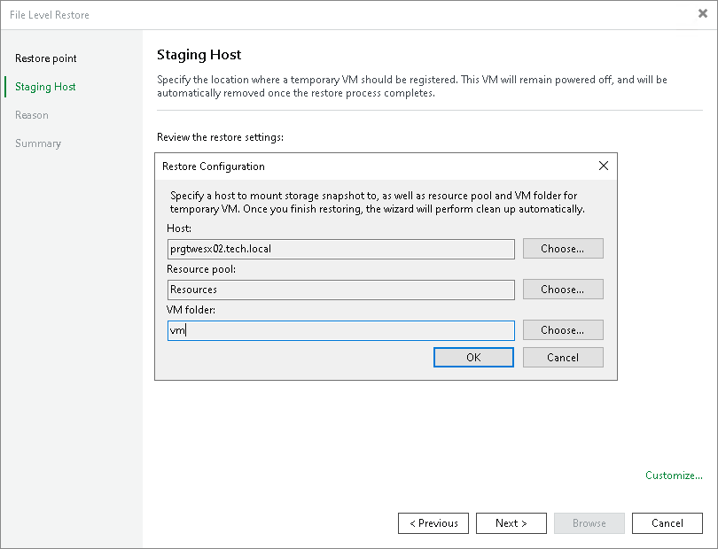Step 6. Configure Staging Host
