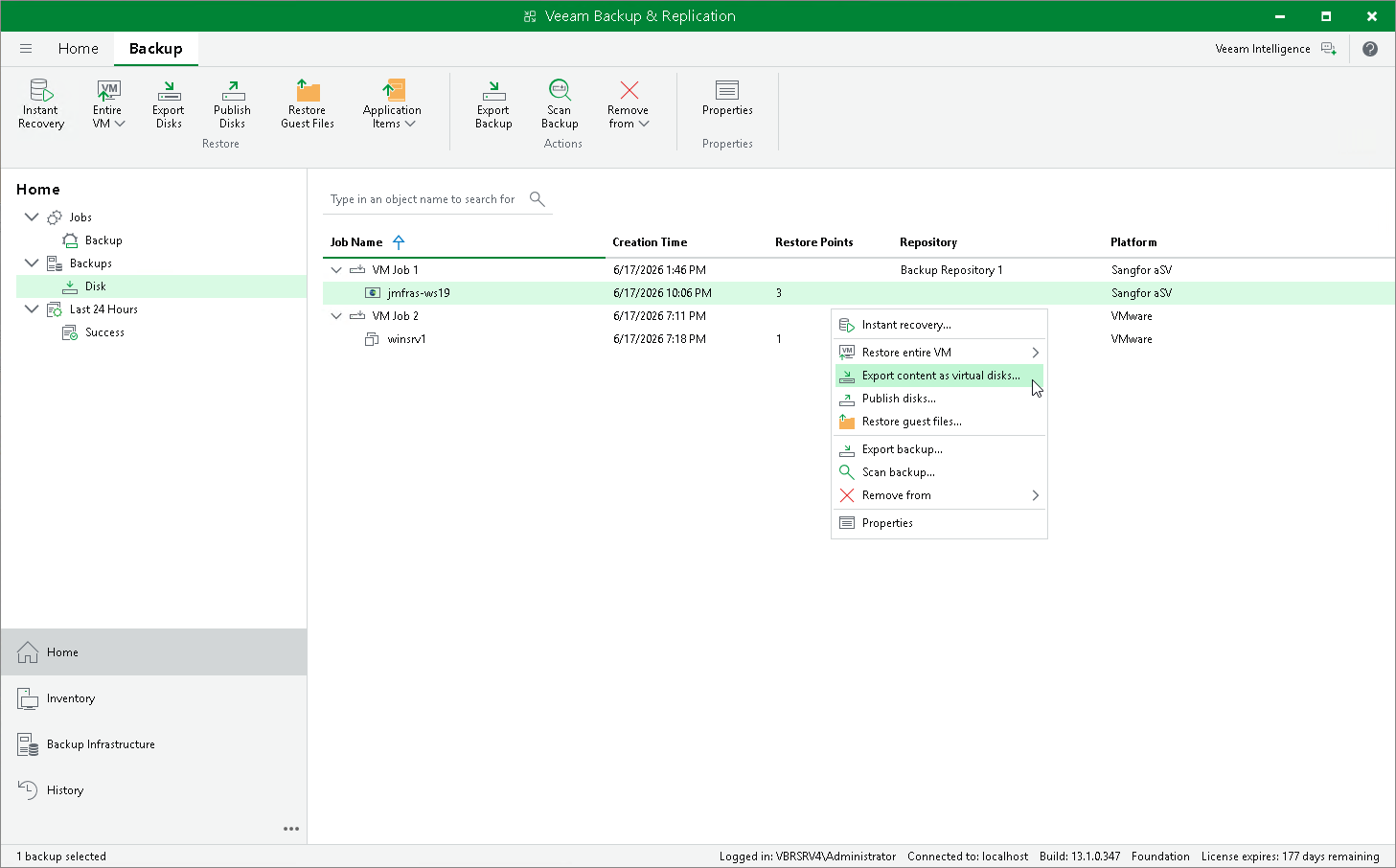 VM Disk Export