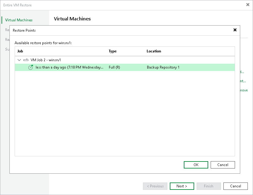 Step 2. Select Restore Point