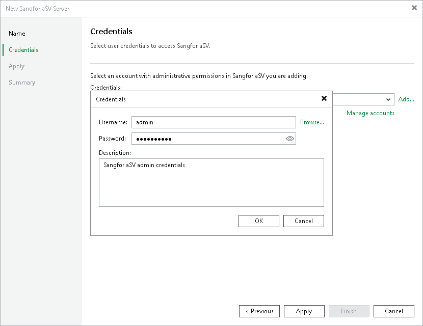 Step 3. Enter Credentials