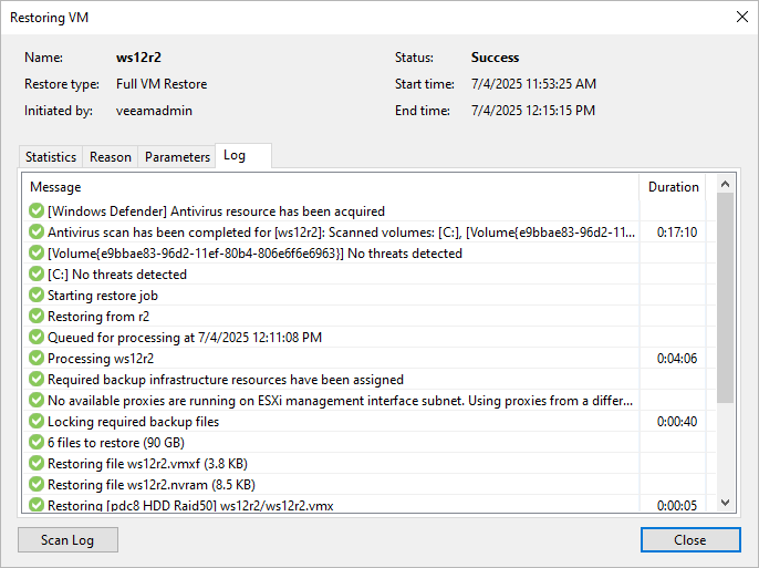 Viewing Antivirus Scan Results