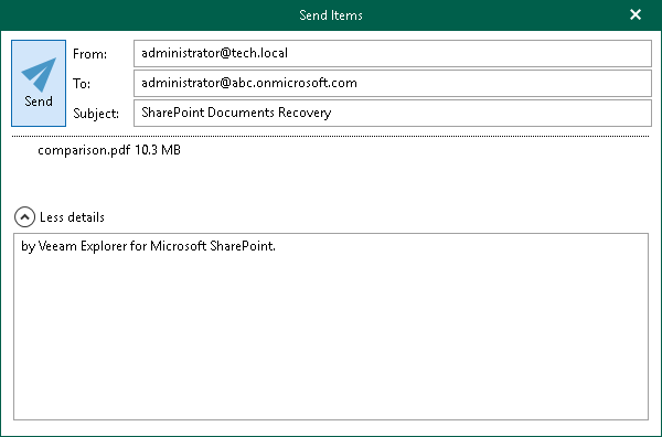 Sending Documents and Libraries