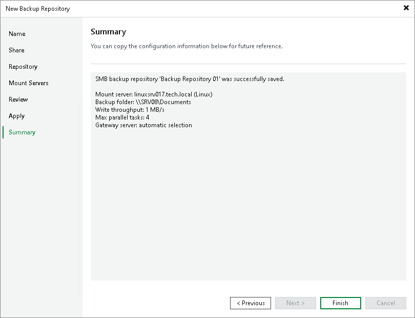 Step 8. Finish Working with Wizard