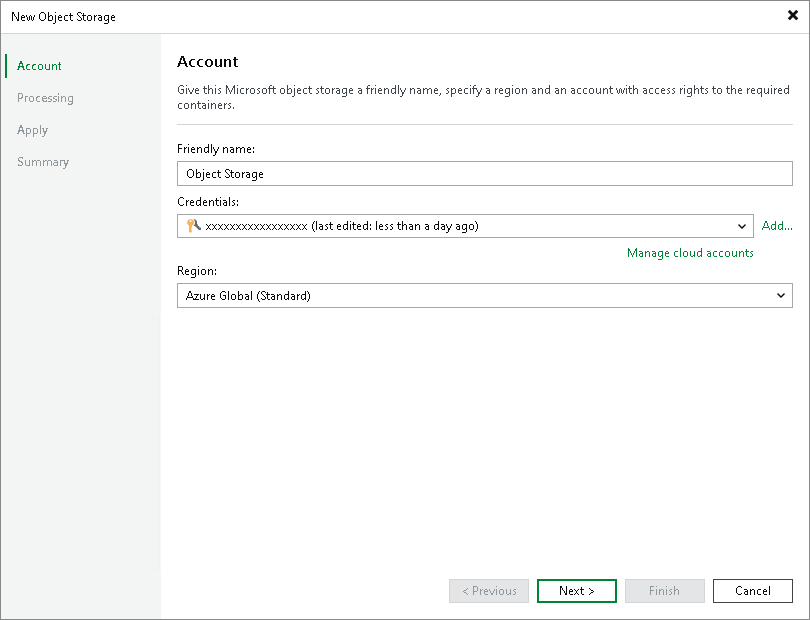 Step 2. Specify Account Settings