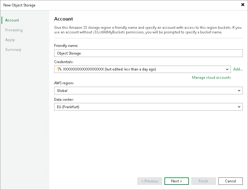 Step 2. Specify Account Settings
