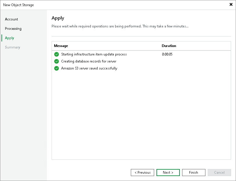 Step 4. Apply Object Storage Settings
