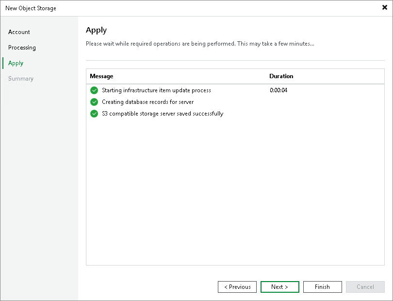 Step 4. Apply Object Storage Settings