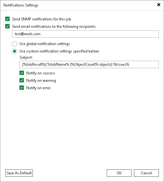 Step 7. Specify Additional Job Settings