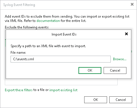 Filtering Events