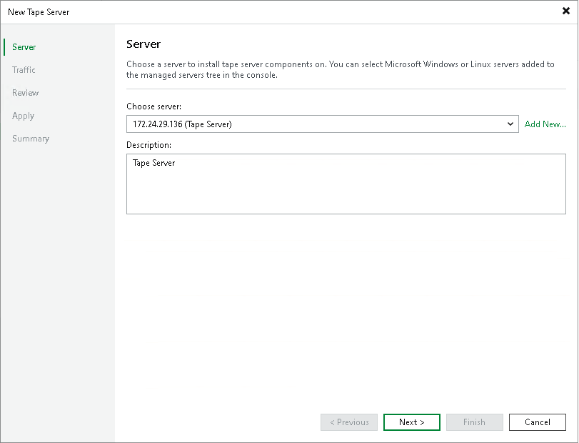 Step 2. Choose Server
