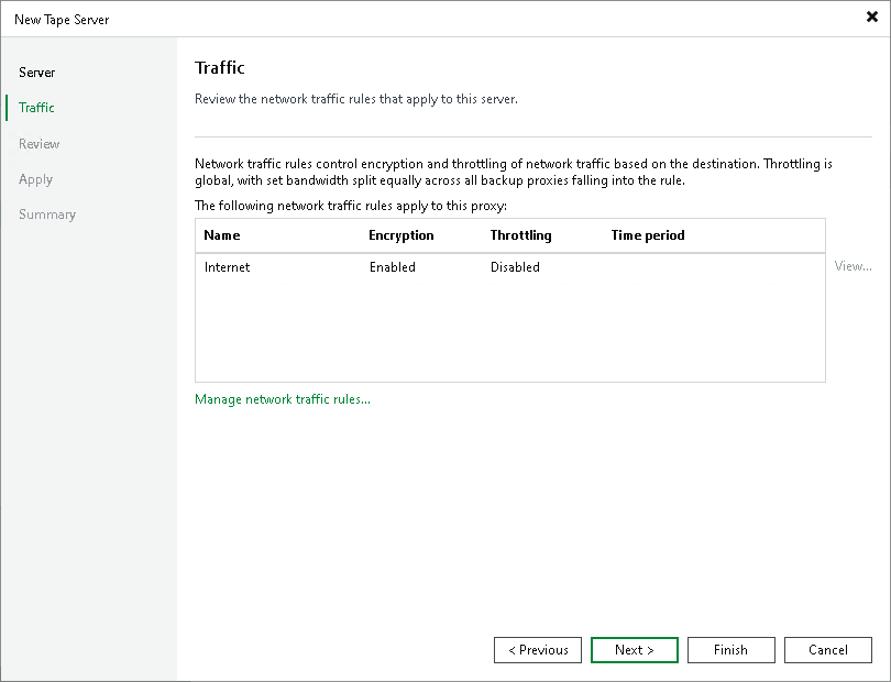 Step 3. Configure Traffic Throttling Rules
